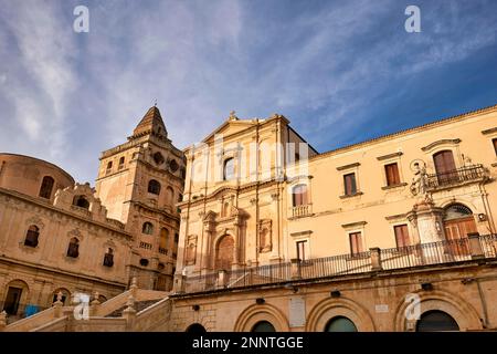 Église S. Francesco d'Assisi all'Immacolata dei Frati minori Conventuali. Noto Sicile Italie Banque D'Images