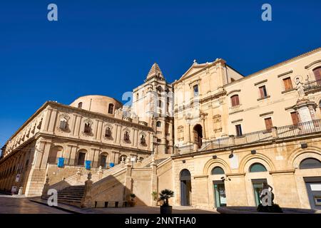 Église S. Francesco d'Assisi all'Immacolata dei Frati minori Conventuali. Noto Sicile Italie Banque D'Images