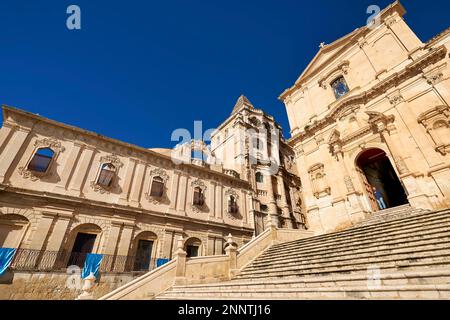 Église S. Francesco d'Assisi all'Immacolata dei Frati minori Conventuali. Noto Sicile Italie Banque D'Images