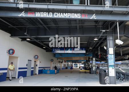 North Port FL USA: Une vue générale du stade avant un match d'entraînement de printemps de la MLB entre les Atlanta Braves et le Boston Red Sox à CoolToday P Banque D'Images