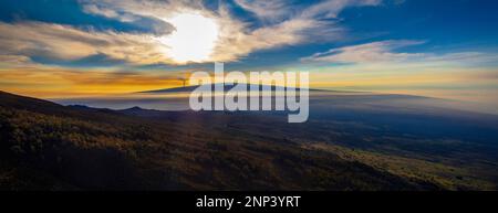 Majestueux volcan Hualalai, Big Island d'Hawaï, États-Unis Banque D'Images