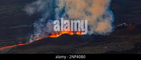 Majestueux volcan Hualalai, Big Island d'Hawaï, États-Unis Banque D'Images