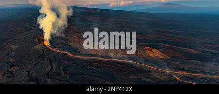 Majestueux volcan Hualalai, Big Island d'Hawaï, États-Unis Banque D'Images