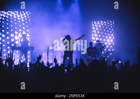 Milan, Italie. 25th févr. 2023. American pop punk band All Time Low Perform live at fabrique in Milan, Italy, on 25 février 2023 (photo de Maria Laura Arturi/NurPhoto) Credit: NurPhoto SRL/Alamy Live News Banque D'Images