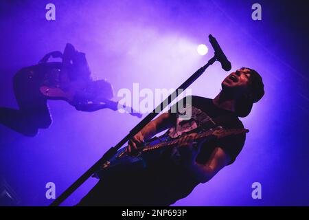 Milan, Italie. 25th févr. 2023. American pop punk band All Time Low Perform live at fabrique in Milan, Italy, on 25 février 2023 (photo de Maria Laura Arturi/NurPhoto) Credit: NurPhoto SRL/Alamy Live News Banque D'Images