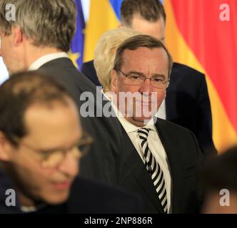 Berlin, Allemagne, 24 février 2023. Le ministre fédéral allemand de la Défense, Boris Pistorius. Banque D'Images