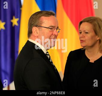 Berlin, Allemagne, 24 février 2023. Le ministre fédéral allemand de la Défense, Boris Pistorius. Banque D'Images