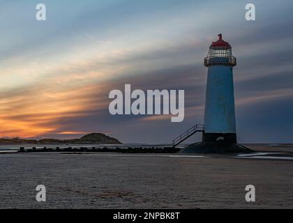 Point du phare d'Ayr à Talacre Banque D'Images