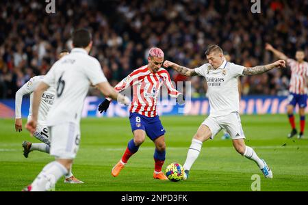 Madrid, Espagne. 25th févr. 2023. 25th février 2023 ; Stade Santiago Bernabeu ; Madrid ; Espagne ; Division Primera ; LaLiga 2022 - 2023; Real Madrid vs Atletico Madrid; 900/Cormon Press Credit: CORMON PRESS/Alamy Live News Banque D'Images