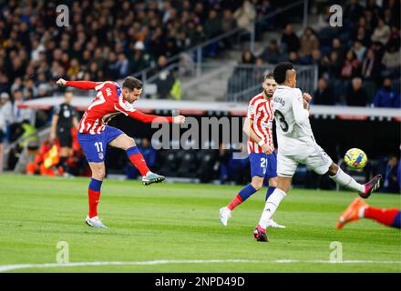 Madrid, Espagne. 25th févr. 2023. 25th février 2023 ; Stade Santiago Bernabeu ; Madrid ; Espagne ; Division Primera ; LaLiga 2022 - 2023; Real Madrid vs Atletico Madrid; 900/Cormon Press Credit: CORMON PRESS/Alamy Live News Banque D'Images