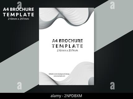 A4 Brochure modèle de conception de fond vecteur, modèle de prospectus pour la mise en page de fond d'entreprise en taille A4 Illustration de Vecteur