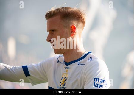 Göteborg, Suède. 26th févr. 2023. Oscar Wendt de l'IFK Goteborg lors du match de groupe de la coupe suédoise entre GAIS et IFK Goteborg sur 26 février 2023 à Göteborg. Credit: Oskar Olteus / Alamy Live News Banque D'Images