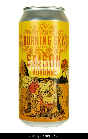 Burning Sky Artisan Brewers & blenders - Saison Automne - Alc4,2 % env. Banque D'Images