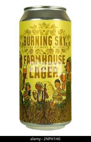 Burning Sky Artisan Brewers & blenders - Farmhouse Lager - Alc4,8 % env. Banque D'Images