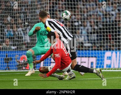 Londres, Royaume-Uni. 26th févr. 2023. 26 Fév 2023 - Manchester United / Newcastle United - Carabao Cup - final - Wembley Stadium Marcus Rashord de Manchester United s'est inscrit contre Newcastle United lors de la finale de la Carabao Cup. Crédit photo : Mark pain/Alamy Live News Banque D'Images