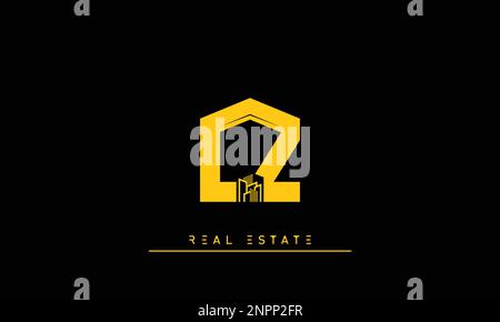 Lettres immobilières initiales Monogram logo CZ , ZC Illustration de Vecteur