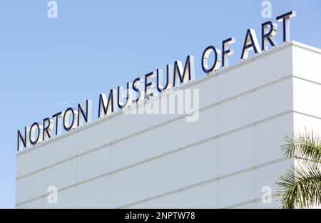 Vue extérieure du Norton Museum of Art à West Palm Beach, Floride Banque D'Images