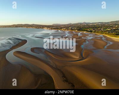 Motifs de sable sur Sandymount Strand Banque D'Images