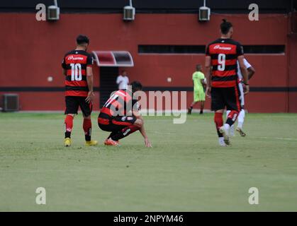 Salvador, Brésil. 26th févr. 2023. BA - Salvador - 02/26/2023 - BAIANO 2023, VITORIA X BARCELONA ILHEUS - Tiago Lopes, joueur de Vitoria lors d'un match contre Barcelone de Ilheus au stade Barradao pour le championnat Baiano 2023. Photo: Jhony Pinho/AGIF/Sipa USA crédit: SIPA USA/Alay Live News Banque D'Images