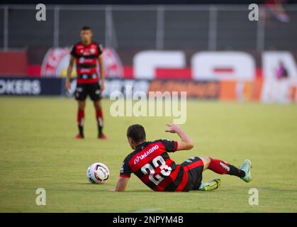 Salvador, Brésil. 26th févr. 2023. BA - Salvador - 02/26/2023 - BAIANO 2023, VITORIA X BARCELONA ILHEUS - Tiago Lopes, joueur de Vitoria lors d'un match contre Barcelone de Ilheus au stade Barradao pour le championnat Baiano 2023. Photo: Jhony Pinho/AGIF/Sipa USA crédit: SIPA USA/Alay Live News Banque D'Images
