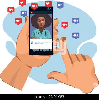 Équipe du personnel médical, personnage des médecins et des infirmières portant un masque chirurgical et debout ensemble pour combattre les maux, hommes et femmes personnages médicaux ensemble dessin animé vecteur plat illustration. Illustration de Vecteur