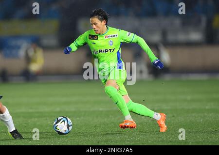 Stade de Lemongas Hiratsuka, Kanagawa, Japon. 24th févr. 2023. Kosuke Onose (Bellmare), 24 FÉVRIER 2023 - football : 2023 J1 rencontre de ligue entre Shonan Bellmare - Yokohama FC au stade Lemongas Hiratsuka, Kanagawa, Japon. Credit: Yohei Osada/AFLO SPORT/Alay Live News Banque D'Images