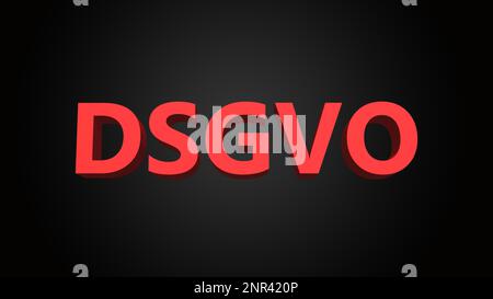 DSGVO Allemand est l'abréviation de Datenschutz-Grundverordnung ou règlement général sur la protection des données en anglais PIBR Banque D'Images