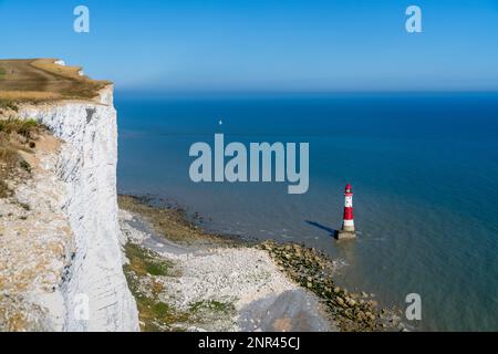 Tête BEACHEY, Sussex/UK - Juillet 23 : Vue sur le phare de Beachy Head dans l'East Sussex, le 23 juillet 2018 Banque D'Images