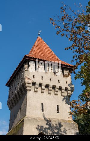 SIBIU, Transylvanie/Roumanie - Septembre 16 : Vue extérieure d'une tour fortifiée de Sibiu en Transylvanie Roumanie le 16 septembre 2018 Banque D'Images