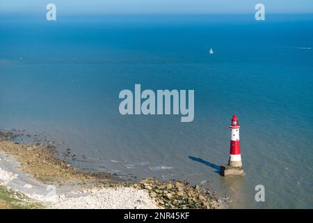 Tête BEACHEY, Sussex/UK - Juillet 23 : Vue sur le phare de Beachy Head dans l'East Sussex, le 23 juillet 2018 Banque D'Images