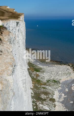 Vue sur les falaises blanches à Beachy Head dans l'East Sussex Banque D'Images