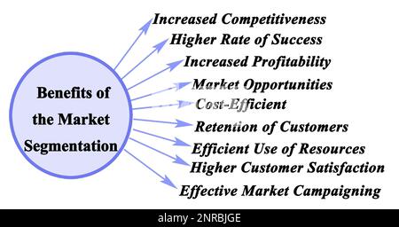 Neuf avantages de la segmentation du marché Banque D'Images