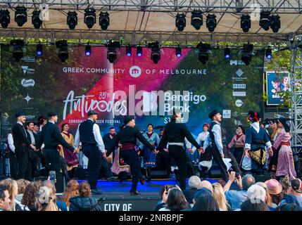 Festival des Antipodes de la communauté grecque-australienne, Lonsdale St, Melbourne, 2023 février Banque D'Images