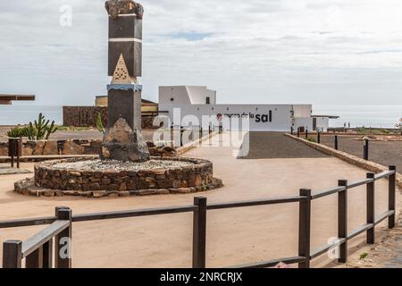 Chemin vers le musée du sel de Fuerteventura. Banque D'Images