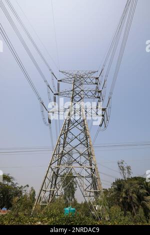 26 février 2023, Chattogram, Bangladesh État actuel de la centrale électrique SS à charbon de 1 224 mégawatts. Banque D'Images