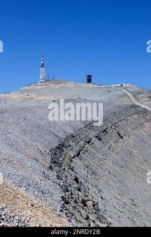 Paysage du Mont Ventoux (1 910 mètres) surnommé le géant de Provence ou le Mont Chauve. Région de PACA, France Banque D'Images