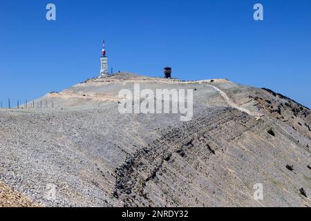 Paysage du Mont Ventoux (1 910 mètres) surnommé le géant de Provence ou le Mont Chauve. Région de PACA, France Banque D'Images