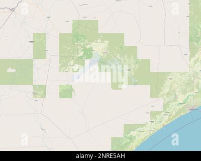 Baie, région de la Somalie continentale. Ouvrez la carte des rues Banque D'Images