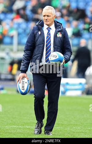 Kieran Crowley entraîneur en chef de l'Irlande lors du match de rugby de six Nations 2023 entre l'Italie et l'Irlande sur 25 février 2023 au Stadio Olimpico à Rome, Italie - photo: Federico Proietti / DPPI/LiveMedia Banque D'Images