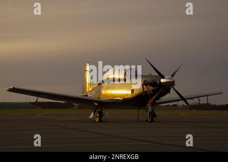 Raytheon Texan T1, ZM332, 72 Sqn, vallée de la RAF, Anglesey, Pays de Galles du Nord, Royaume-Uni, Banque D'Images