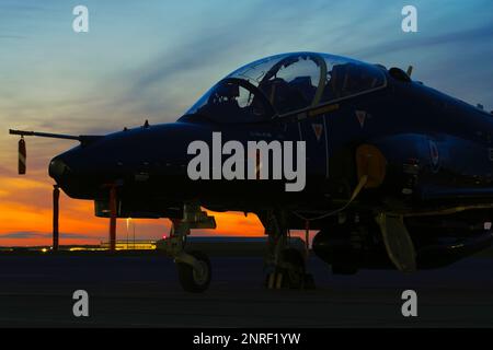 BAE Hawk T 2, ZK0038 25 Sqn, RAF Valley , Anglesey, pays de Galles du Nord, Royaume-Uni, Banque D'Images