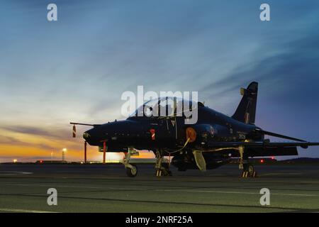 BAE Hawk T 2, ZK0038 25 Sqn, RAF Valley , Anglesey, pays de Galles du Nord, Royaume-Uni, Banque D'Images