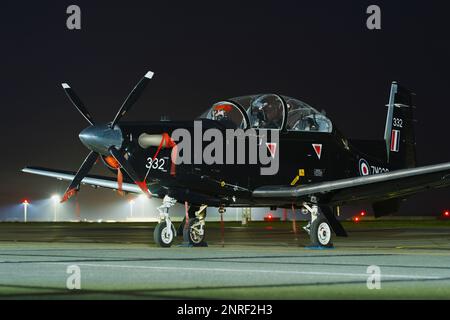 Raytheon Texan T1, ZM332, 72 Sqn, vallée de la RAF, Anglesey, Pays de Galles du Nord, Royaume-Uni, Banque D'Images