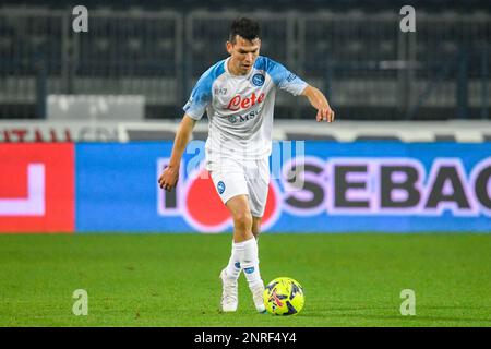 Empoli, Italie. 25th févr. 2023. Napoli Hirving Lozano pendant Empoli FC vs SSC Napoli, italie football série Un match à Empoli, Italie, 25 février 2023 crédit: Agence de photo indépendante / Alamy Live News Banque D'Images