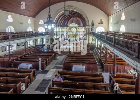 Caraïbes, Barbade, Bridgetown, Cathédrale Saint-Michel et tous les Anges, intérieur Banque D'Images