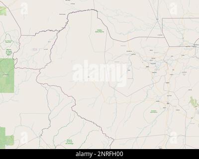 Bahr-el-Ghazal occidental, État du Soudan du Sud. Ouvrez la carte des rues Banque D'Images