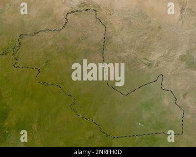 Bahr-el-Ghazal occidental, État du Soudan du Sud. Carte satellite basse résolution Banque D'Images