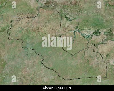 Bahr-el-Ghazal occidental, État du Soudan du Sud. Carte satellite haute résolution Banque D'Images