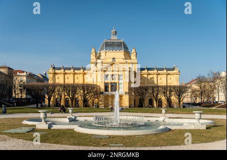 Pavillon d'art à Zagreb, Croatie Banque D'Images