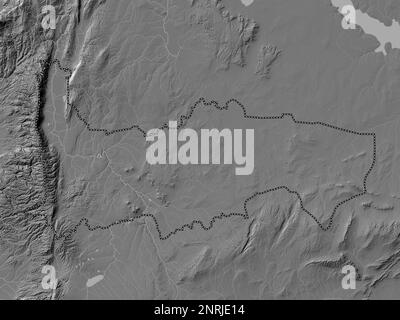 Hamah, province de Syrie. Carte d'altitude à deux niveaux avec lacs et rivières Banque D'Images